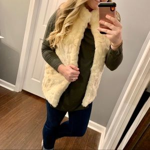 NWOT Papaya Faux Fur Vest